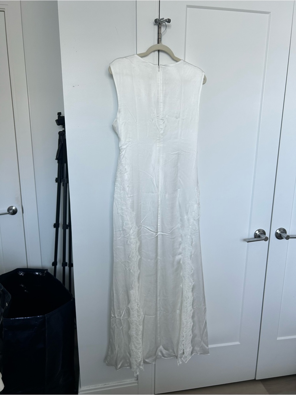 Shona Joy Allegra Ivory Lace-Trim Maxi Dress NWT size 10 - Picture 7 of 9